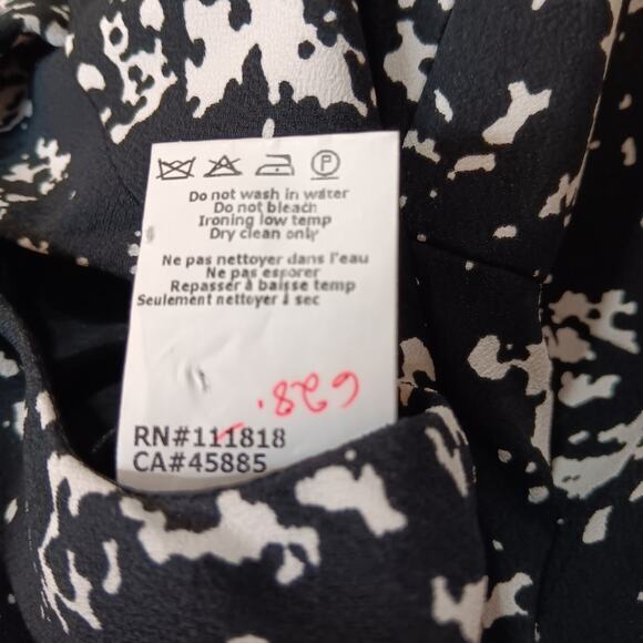 MICHAEL KORS COLLECTION‎ Dress Size 8 Black and White Abstract Made in Italy - Picture 10 of 11